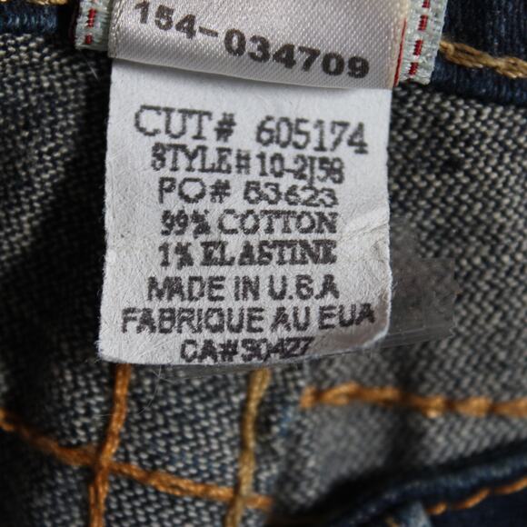 True Religion Jeans Womens 30 Blue Mid Rise Straight Lizzy Stretch Cropped - Picture 10 of 10